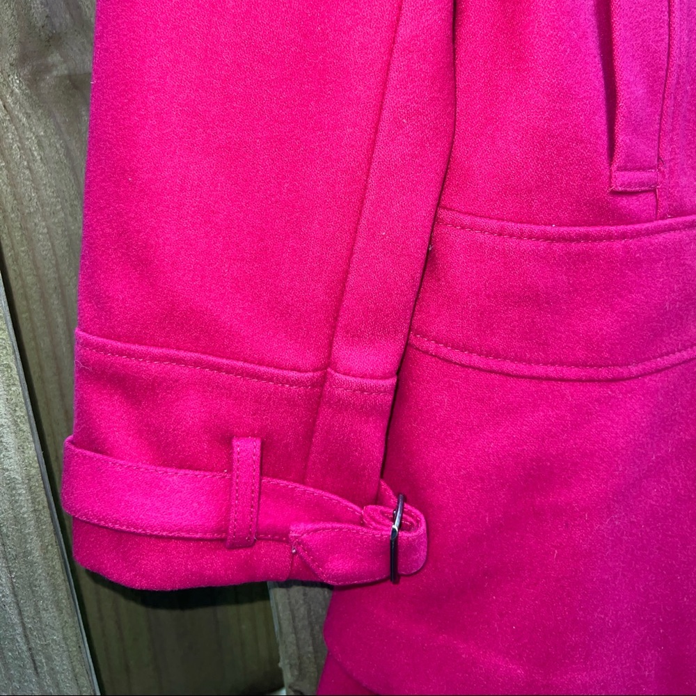 Guess Los Angeles fuchsia ruffle pea coat - Picture 3 of 8